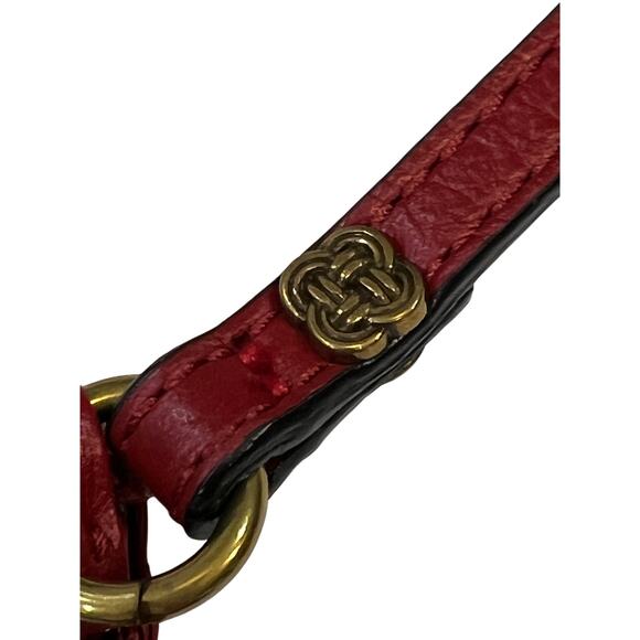 Elliott Lucca Red Leather Removable Strap Clutch/ Crossbody/ Shoulder Bag 7x11" - Picture 3 of 6